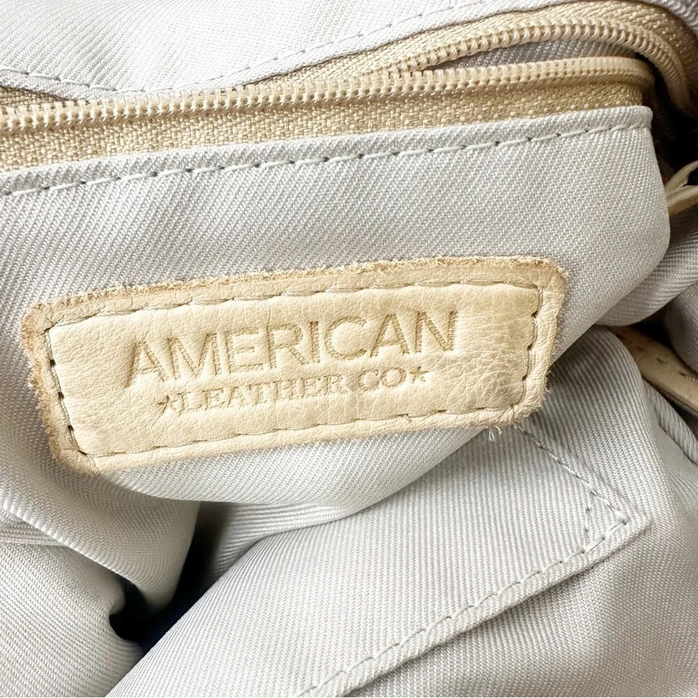 American Leather Company  Tan Leather Hobo Shoulder Bag - Picture 6 of 7